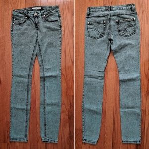 Turquoise skinny jeans